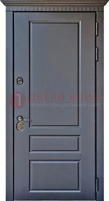 Тёмная входная дверь для коттеджа с МДФ ДМ-528