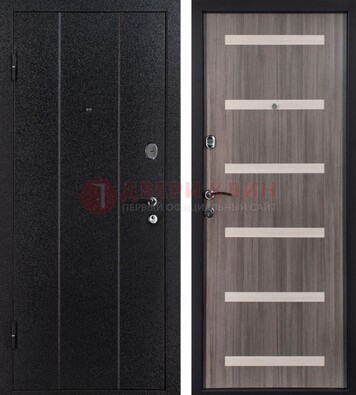 Черная стальная дверь с порошковым окрасом ДП-199